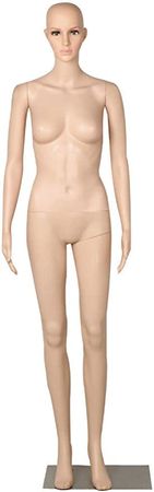 Amazon.com: COLIBYOU Full Body Female Mannequin w/Base Plastic Realistic Display Head Turns Dress New : Industrial & Scientific