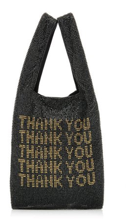 Wanglock Crystal-Embellished Leather Tote