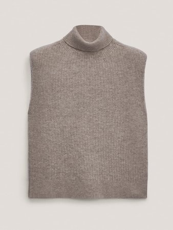 Cashmere wool knit vest - Women - Massimo Dutti
