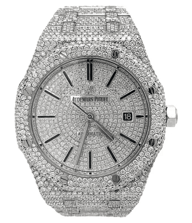 Ademars Piguet Royal Oak Iced Out Diamond Selfwinding Watch $65000.00