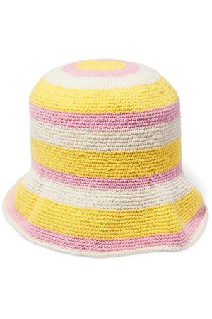 Faithfull The Brand | Striped crocheted cotton bucket hat | NET-A-PORTER.COM