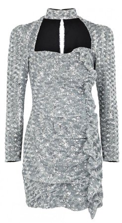 Giuseppe Di Morabito - Silver sequin mini dress