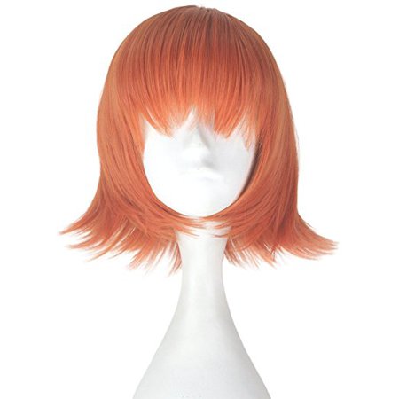 Miss U Hair Unisex Synthetic Short Straight Hair Multi-color Party Cosplay Costume Wig (Orange)