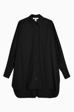 Black Oversized Poplin Shirt | Topshop