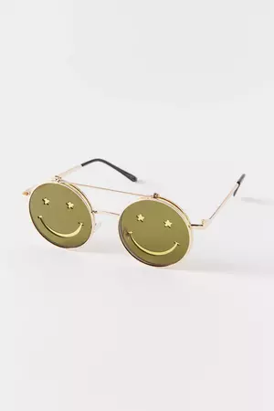 Happy Round Flip Sunglasses | Urban Outfitters