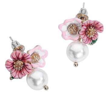 Cute Flower Pearl Earstuds | Wildkitten® Earring Set | EMP