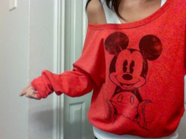 mickey mouse, red, shirt, sweater, grey, mickey mouse - Wheretoget