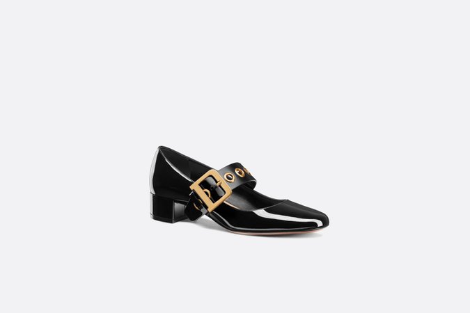 D-Dior Ballerina Black Patent Calfskin - Shoes - Women's Fashion | DIOR