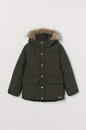Hooded Down Jacket - Green