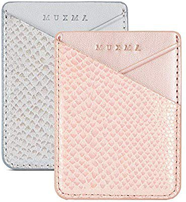 Amazon.com: Cell Phone Card Holder, Stick on Wallet for Back of Phone, 3M Adhesive Ultra Slim Phone Pocket ID Credit Card Holder Sleeves Pouch Compatible iPhone, Samsung Galaxy, All Smartphones (Grey/Pink): Cell Phones & Accessories