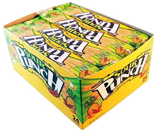 Amazon.com : Sour Punch Straws, Pineapple Mango Chili Flavor, 2oz Tray (24 Pack) : Grocery & Gourmet Food