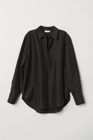 Silk Shirt - Black - Ladies | H&M US