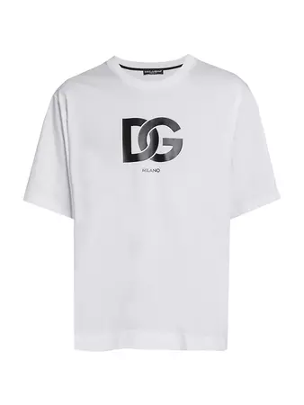 Shop DOLCE&GABBANA Logo Cotton T-Shirt | Saks Fifth Avenue