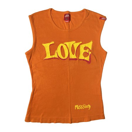 miss sixty orange love tank top