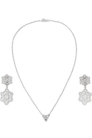 Buccellati | 18-karat white gold diamond earring and necklace set | NET-A-PORTER.COM
