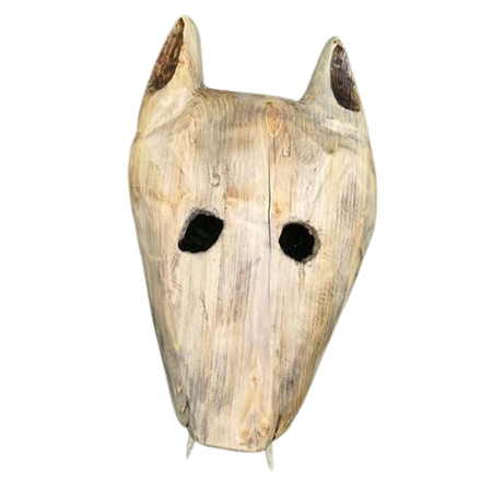 wooden animal mask
