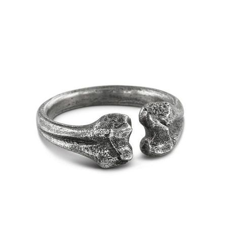 silver bone ring