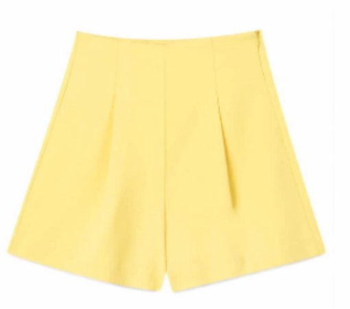 stradivarius Yellow shorts