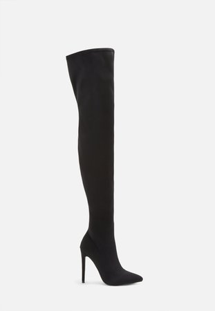 Black Stiletto Over The Knee Boots | Missguided