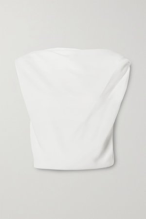 White Tangled open-back draped crepe blouse | Maticevski | NET-A-PORTER