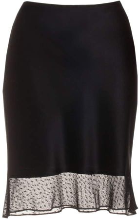 Roses Are Red Estelle Silk Skirt In Black Lace