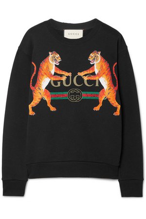 Gucci | Oversized printed cotton-jersey sweatshirt | NET-A-PORTER.COM