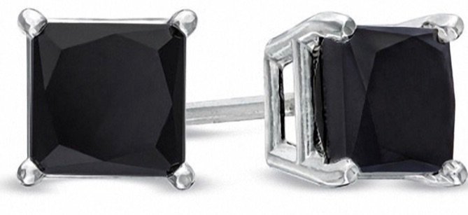 People’s Jewellers black diamond studs $679