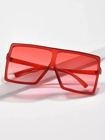 Clear Square Frame Sunglasses | SHEIN USA