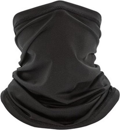 black scarf mask