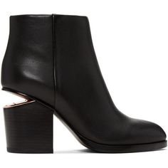 Alexander Wang Black Gabi Boots (45.180 RUB) ❤ liked on Polyvore featuring shoes, boots, ankle booties, black, black block heel booties, black zipper booties, black zipper boots, zip booties and zipper booties