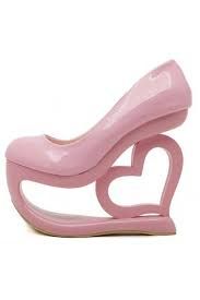 pink heart heels