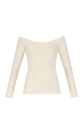 Harper Off-The-Shoulder Ribbed-Knit Sweater By Erdem | Moda Operandi