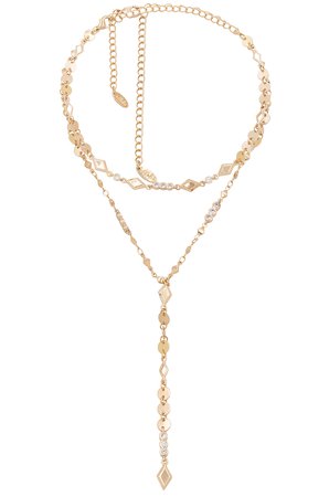 Double Chain Lariat Necklace