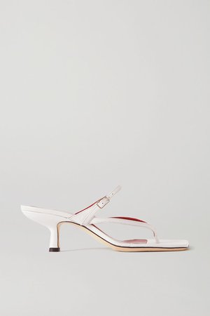 Desiree Leather Sandals - White