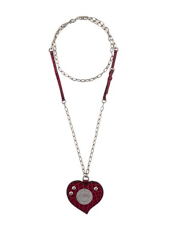 Silver & purple Prada Heart charm necklace 1JC2482BY2 - Farfetch