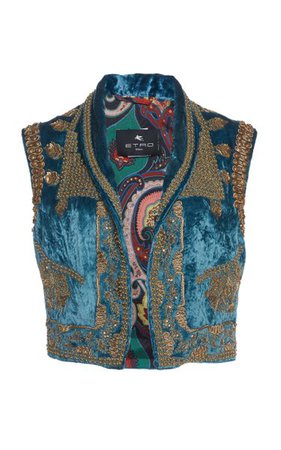 Embroidered Satin Vest By Etro | Moda Operandi