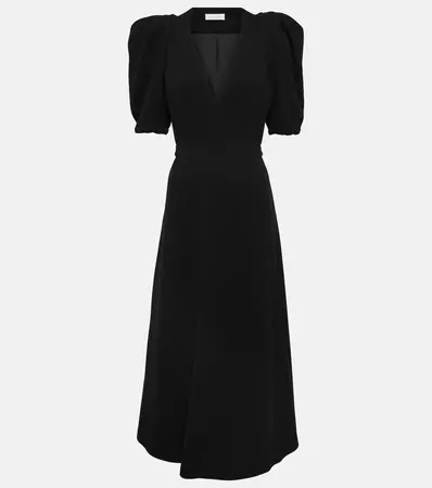 Luz Virgin Wool Midi Dress in Black - Gabriela Hearst | Mytheresa