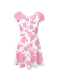 Pink cow print dress