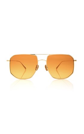 LaMotta Hexagon-Frame Metal Sunglasses by Kaleos Eyehunters | Moda Operandi