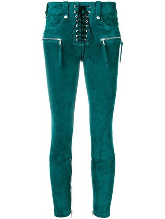 UNRAVEL PROJECT lace-up skinny trousers
