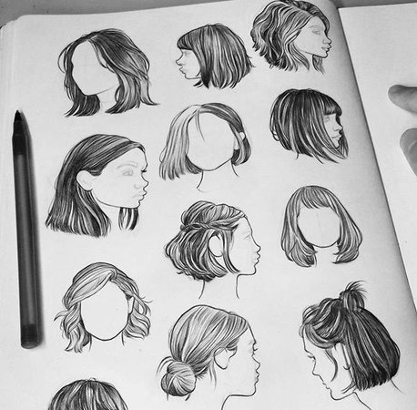 hair drawings