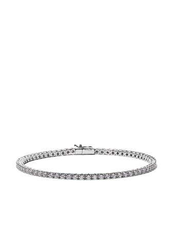 De Beers Jewellers 18kt White Gold Eternity Line Diamond Bracelet - Farfetch