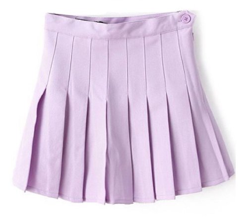 lilac pleated skirt