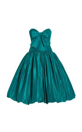 Bubble-Hem Silk-Taffeta Mini Dress By Oscar De La Renta