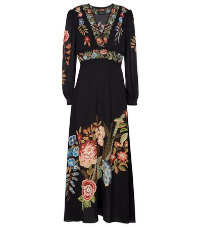 ETRO - Floral stretch-crêpe maxi dress | Mytheresa
