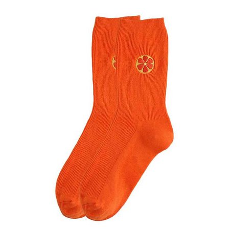 Orange Embroidered Socks – Boogzel Apparel