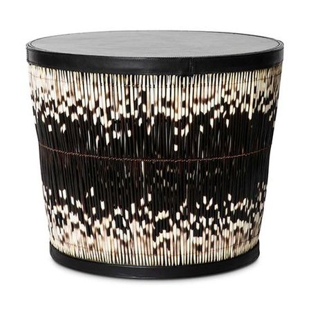 Pinterest african side table porcupine quill