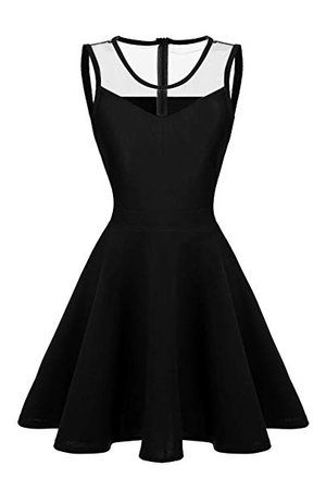 Amazon.com: ACEVOG Women's A-Line Sleeveless Pleated Cocktail Party Evening Dress: Clothing