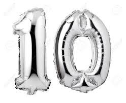 10 silver balloon - Google Search