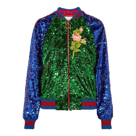 Appliquéd Sequinned Tulle and Satin Bomber Jacket $1539.99